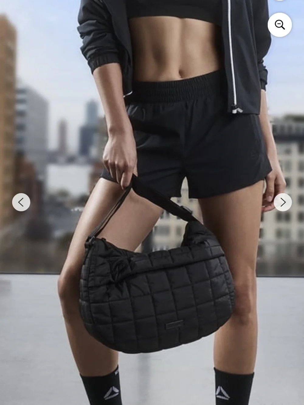 Reebok Black Quilted Bag